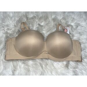 Cacique Comfort Bliss Multi-Way‎ Straps Underwire Bra Womens 50C Beige Comfort